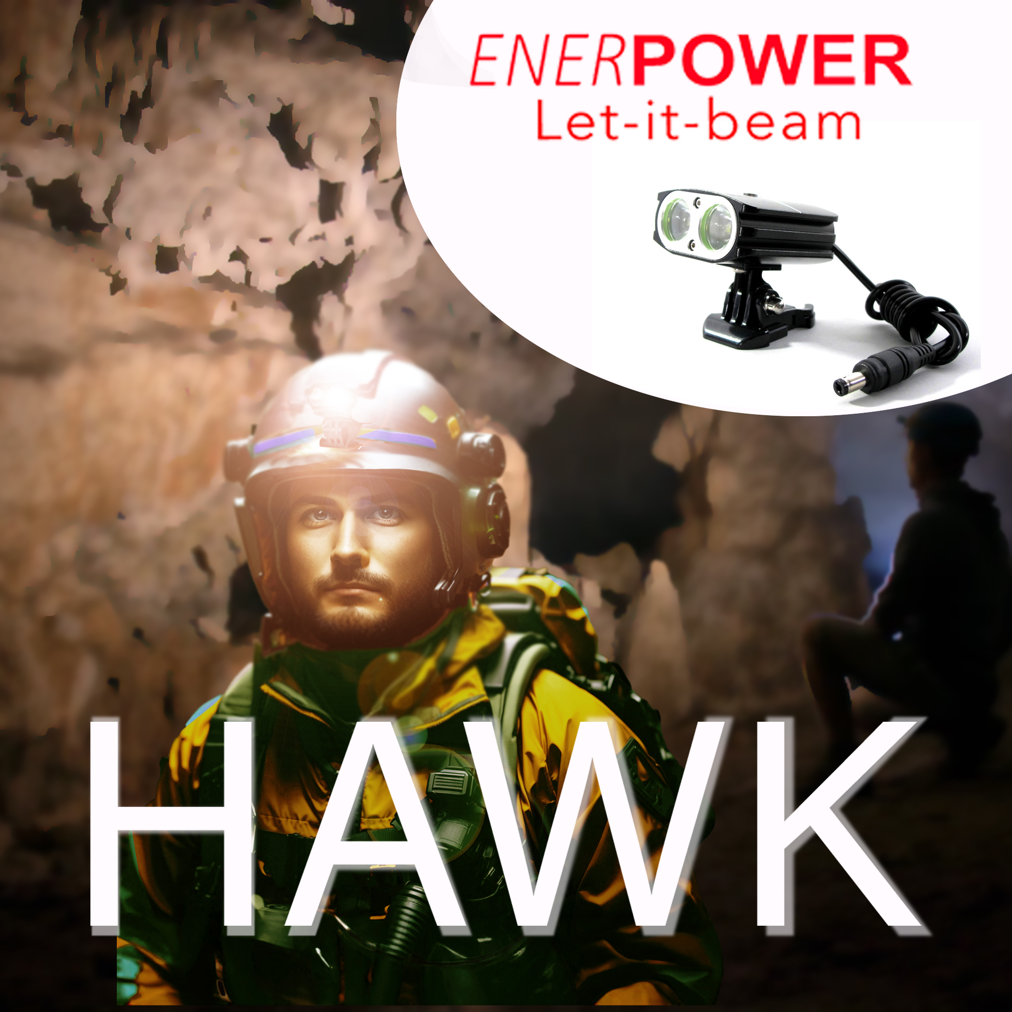 Kopflampe Enerpower HAWK 2 CREE XM-L U2 Helmlampe 2200 Lumen