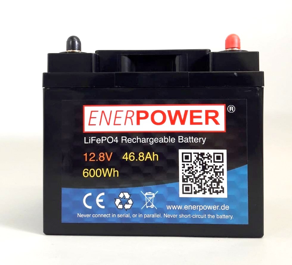 ENERpower LiFePO4 12V (12,8V) 46,80Ah 560Wh (480W) 
