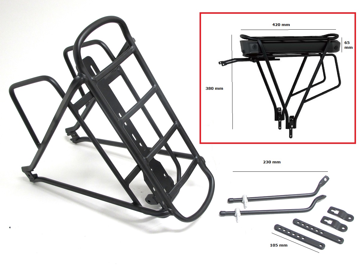 Rear rack universal 26 - 28 inch type FME0006 for ebikes 