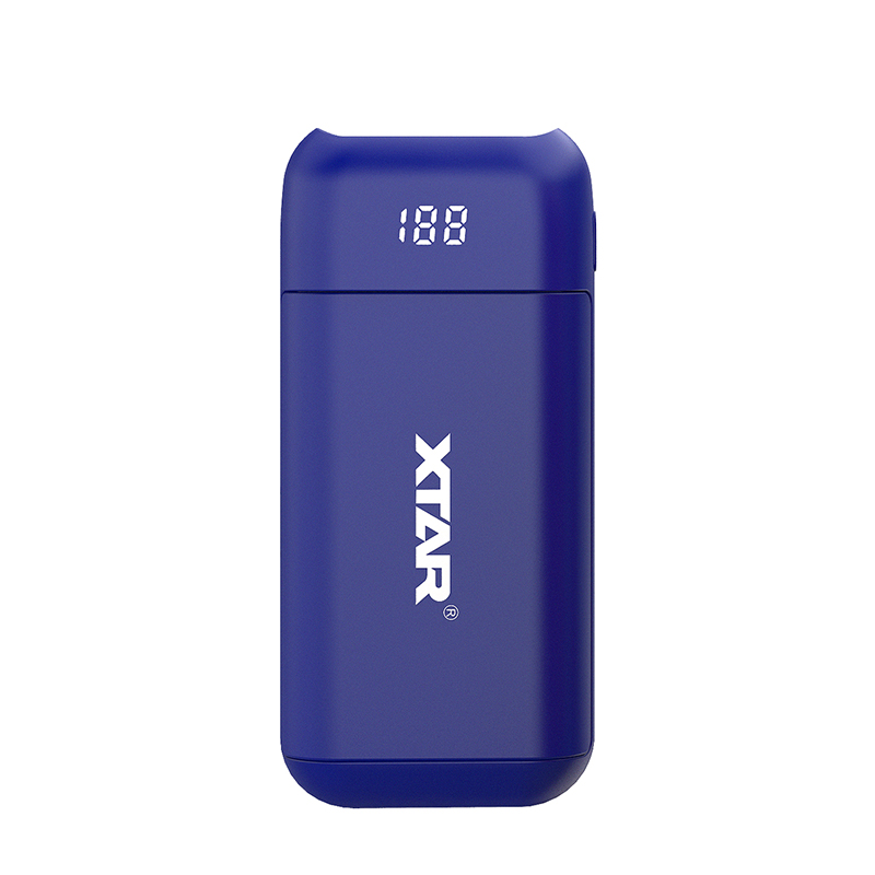 XTAR PB2 Blue Charger / Powerbank for 2 x 18650 cells