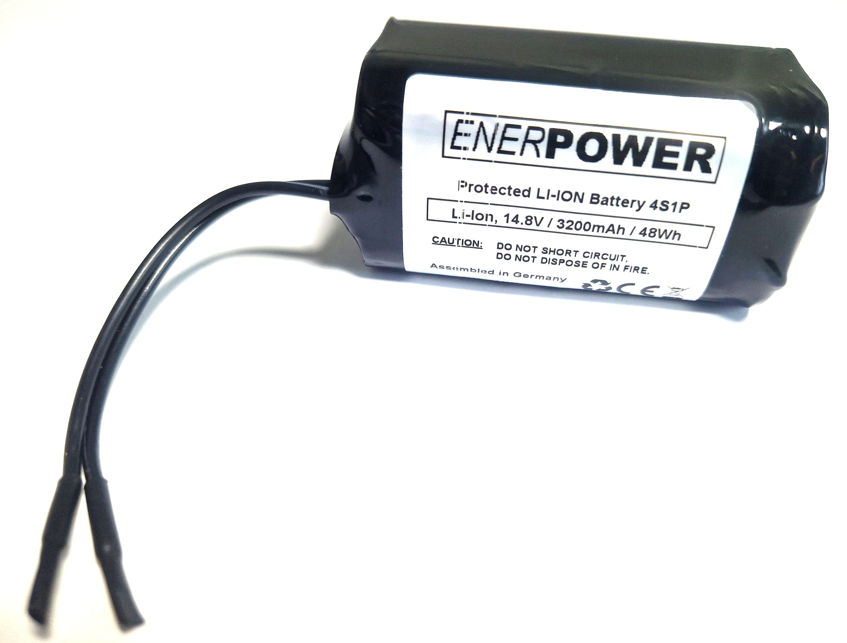 ENERpower 4S1P battery 14.4V-14.8V 3200 mAh Li-Ion with cables open ends 2 x 2