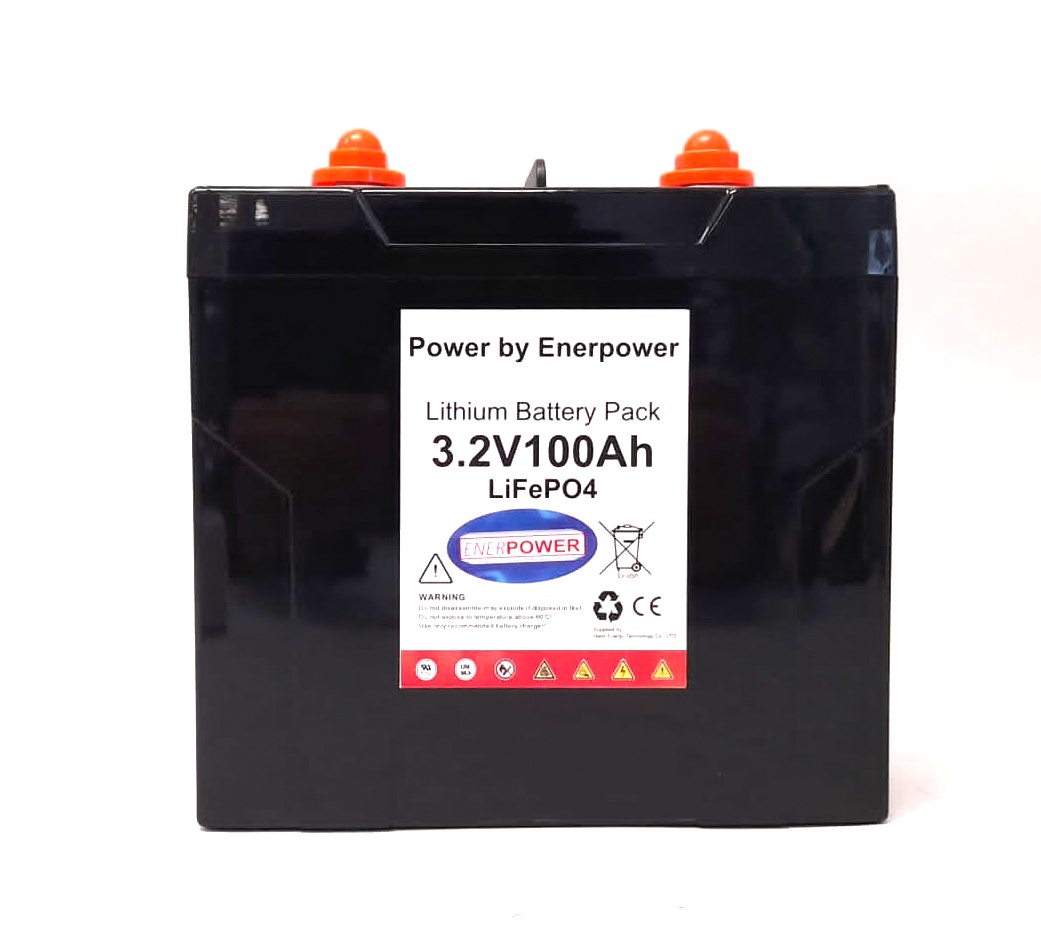 100Ah ENERpower Akku Modul prismatisch LiFePO4 3,2V 320Wh A-Grade
