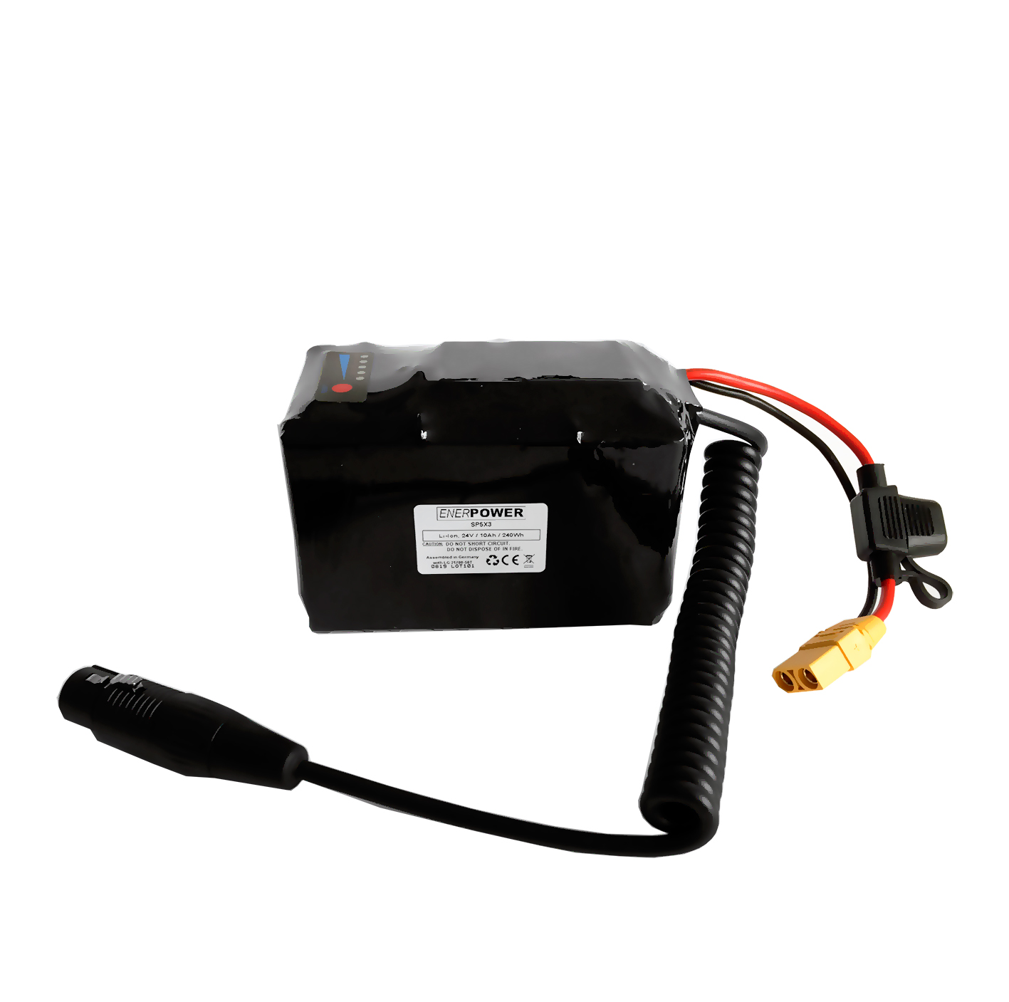 Softpack Battery 24V 10Ah BMS 20A XLR-3 with 50M