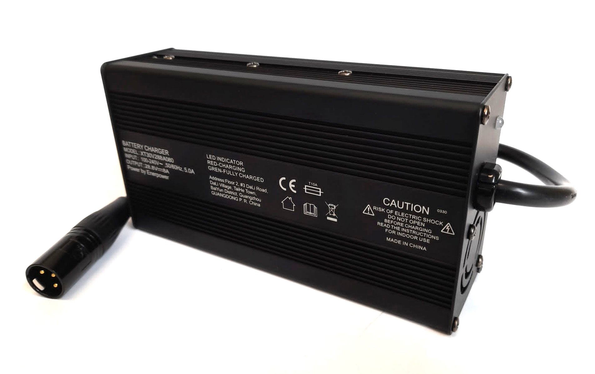 8A XT30 Charger 28.8V 8A for 24V Batteries LiFePo4 With Fan 