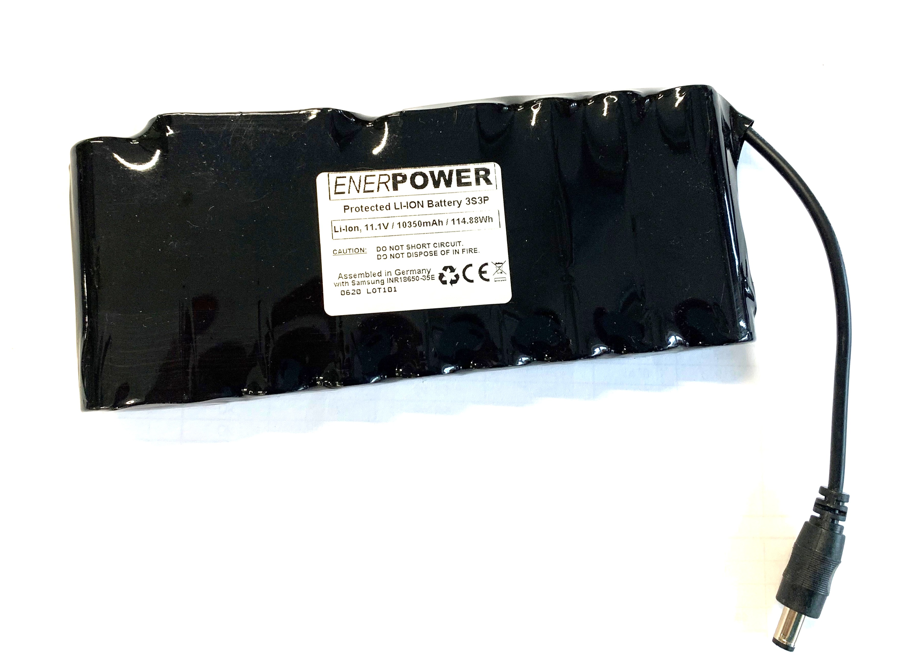 ENERpower 3S3P 11.1V battery (12V) 10.35Ah 115 Wh 9 x 1 
