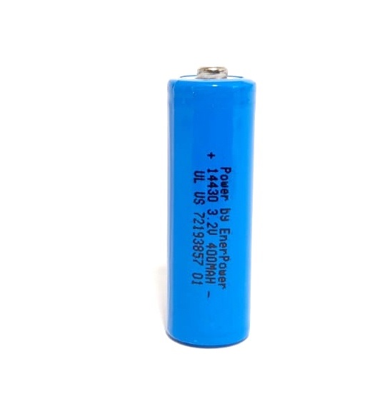 ENERpower 14430 LiFePo4 3.2V 400 mAh 2C Button-Top 