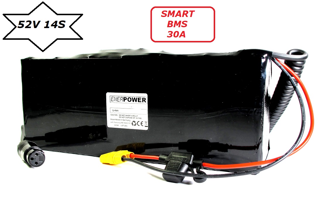 Softpack Battery 52V 15Ah BMS 30A XLR-3 (780Wh) Super Drain 50S