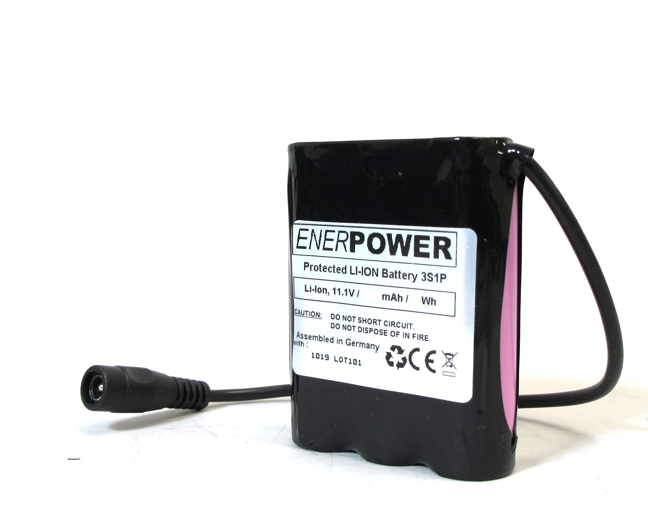 ENERpower Battery 10.8V-11.1V (12V) 3300 mAh with Round Plug (3x1)