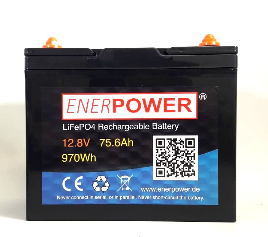 ENERpower LiFePO4 12V (12.8V) 75.60Ah 960Wh