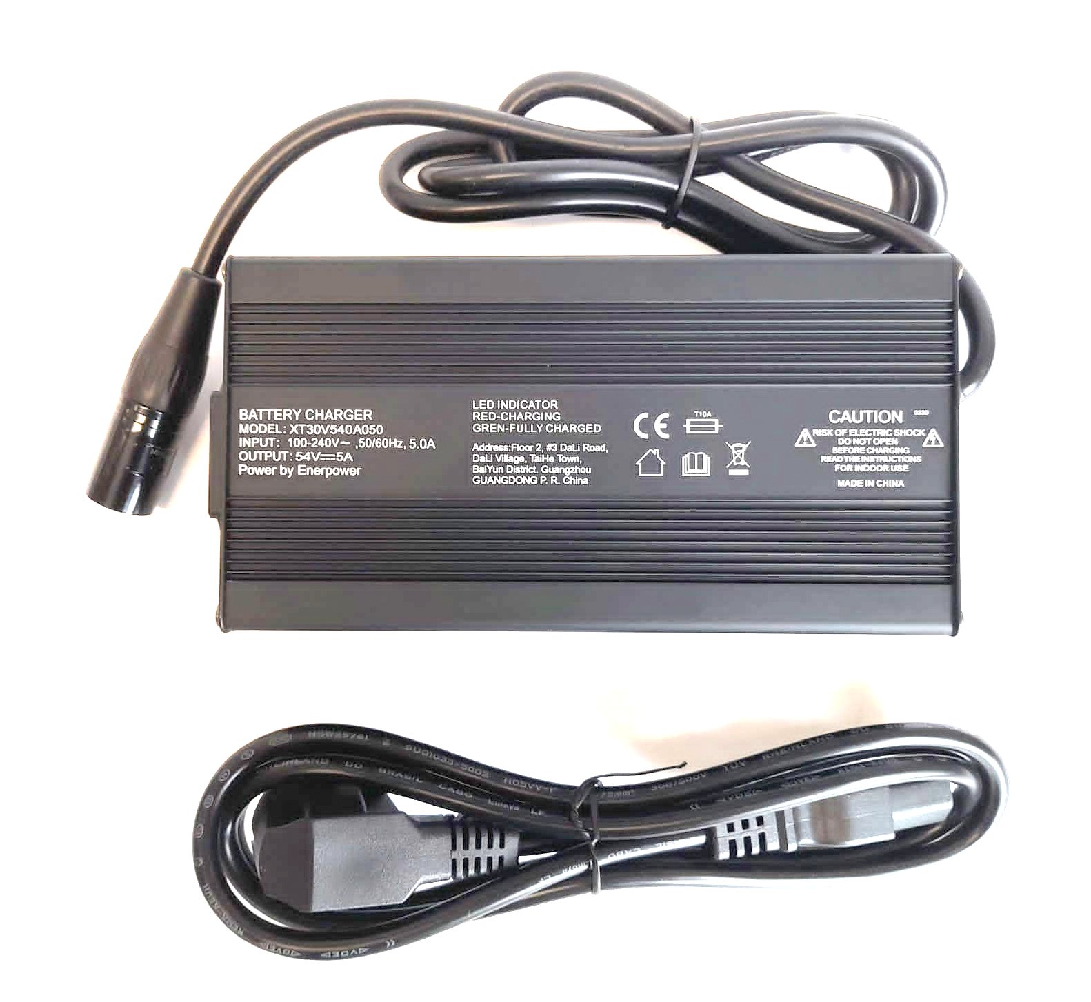 5A XT30 Charger 54V 5A for 48V Batteries LiFePo4 With Fan 
