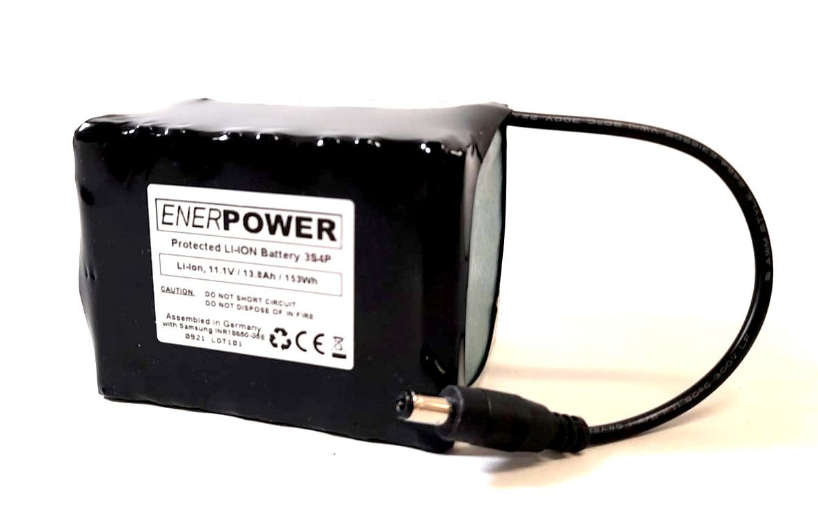 ENERpower Wildkamera 3S4P 11,1V Akku (12V) 13,80Ah (150Wh)