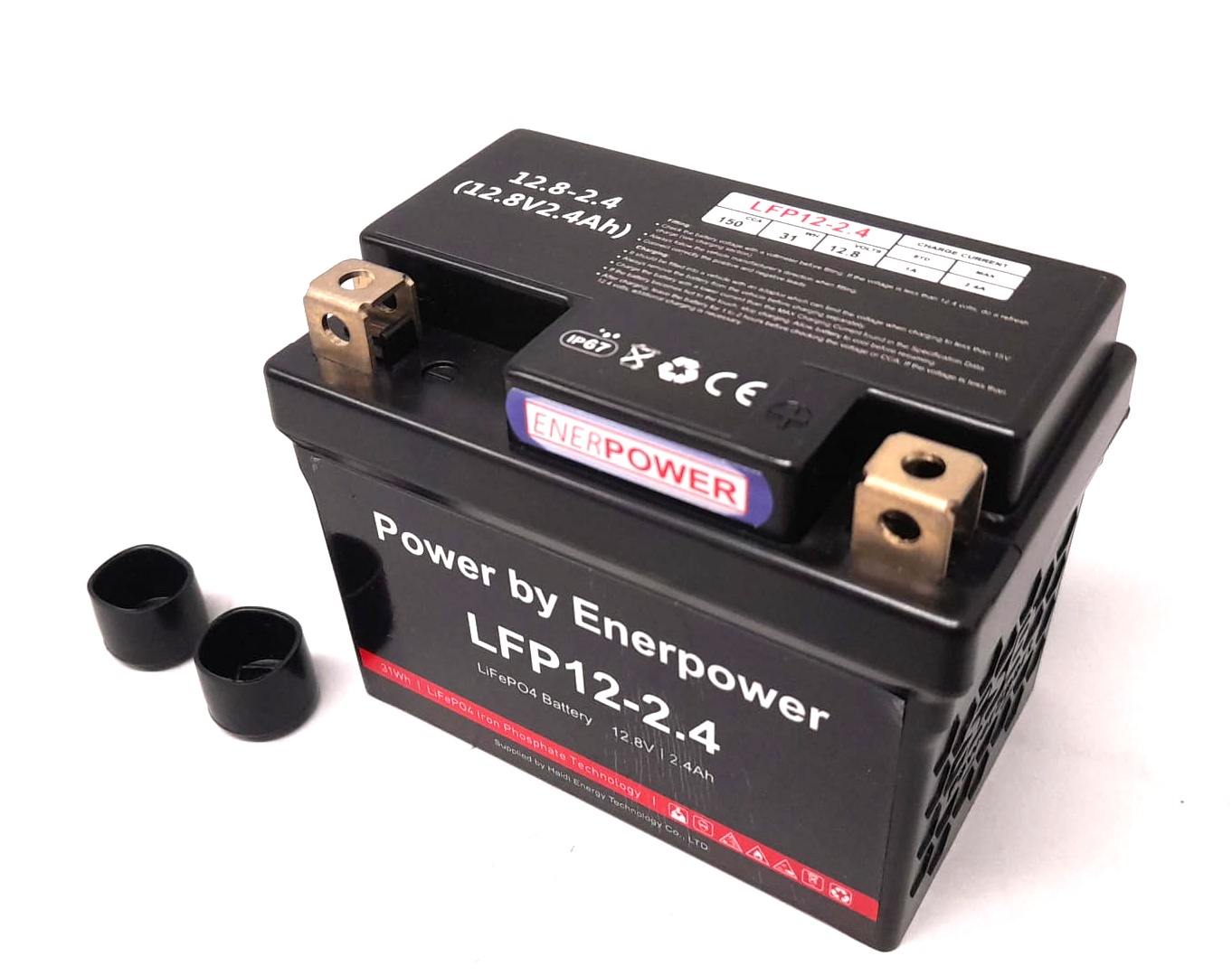 Enerpower LiFePO4 12V Motorradbatterie Starterbatterie 2,4Ah (30Wh)