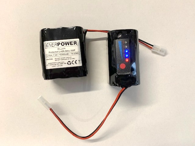 ENERpower Buch Battery 7.4V 10500 mAh Molex 