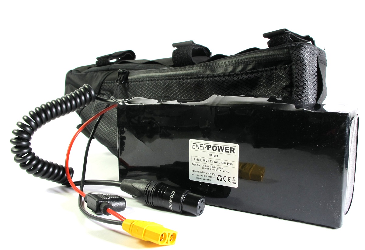 Softpack Battery 48V 10Ah 50E in Roswheel Bag Connector (discharge): XT-90