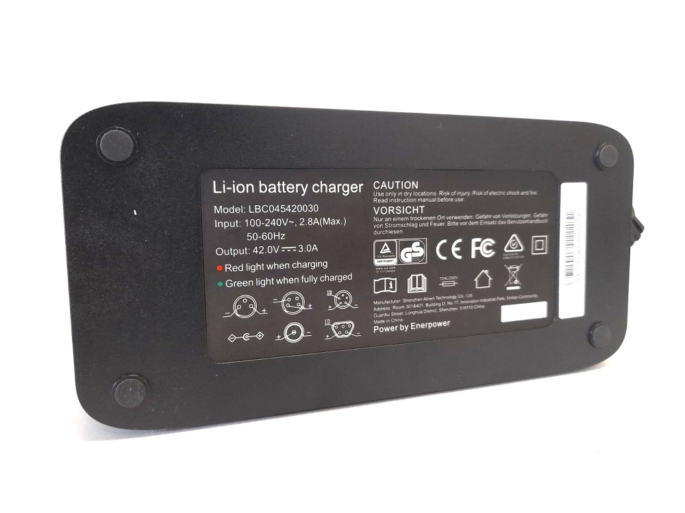 Atnen Charger 42V 3A 5-Pins round 36V Batteries Li-Ion for Sparta E-motion C2, C3, C5