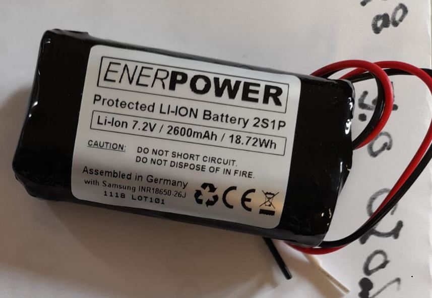 ENERpower Li-Ion-Akku 2S1P 26J 7.2V 2.6Ah with open-end cables