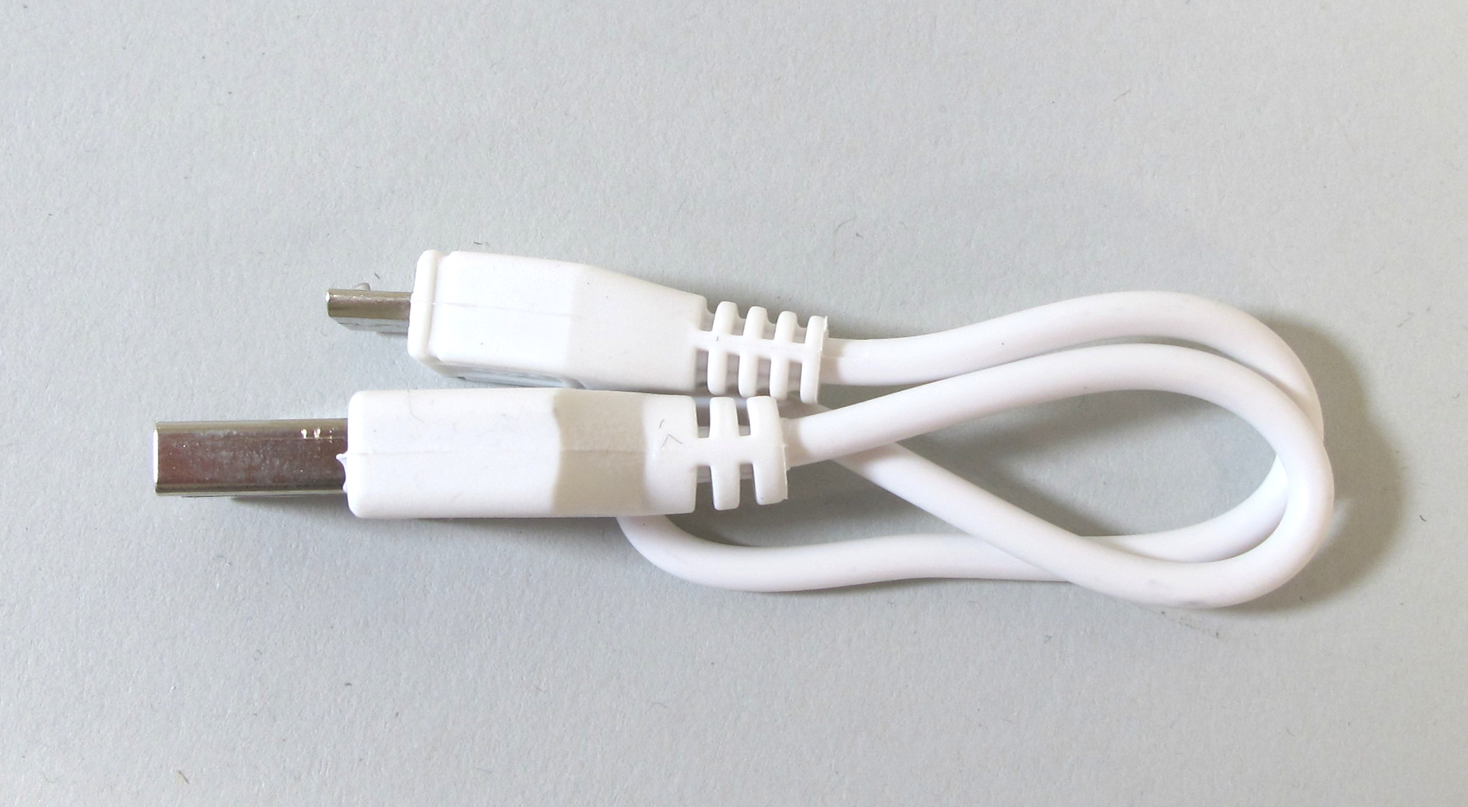 5V USB cable to Micro USB, white 25 cm