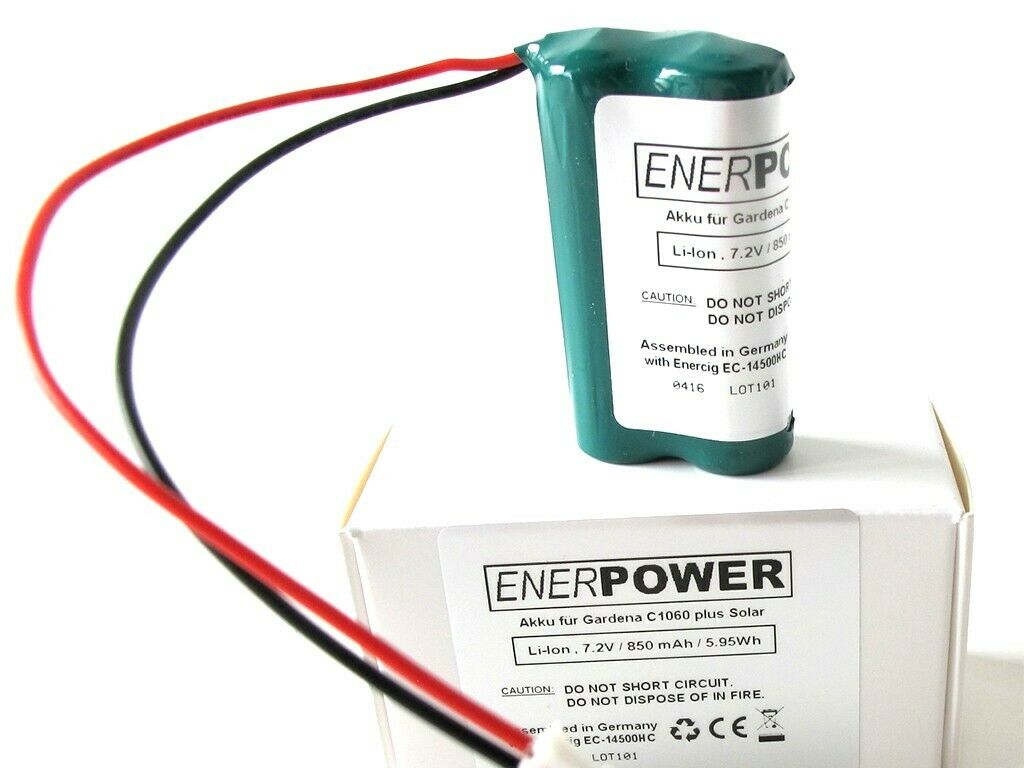 ENERpower 7.4V Gardena C1060 plus Solar 01866 replacement Li-ion Battery 