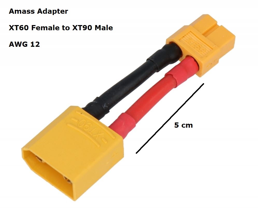 Adapter XT-60 Female to XT-90 male (5 cm)