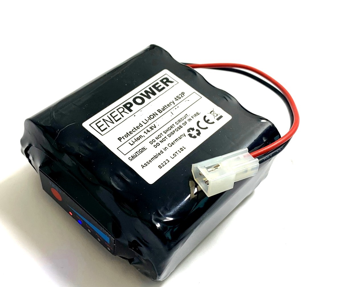 ENERpower Luckau Battery 14.4V (4S2P) 10000 mAh -for MyTinySun, Lupine Alpha with Molex - LED