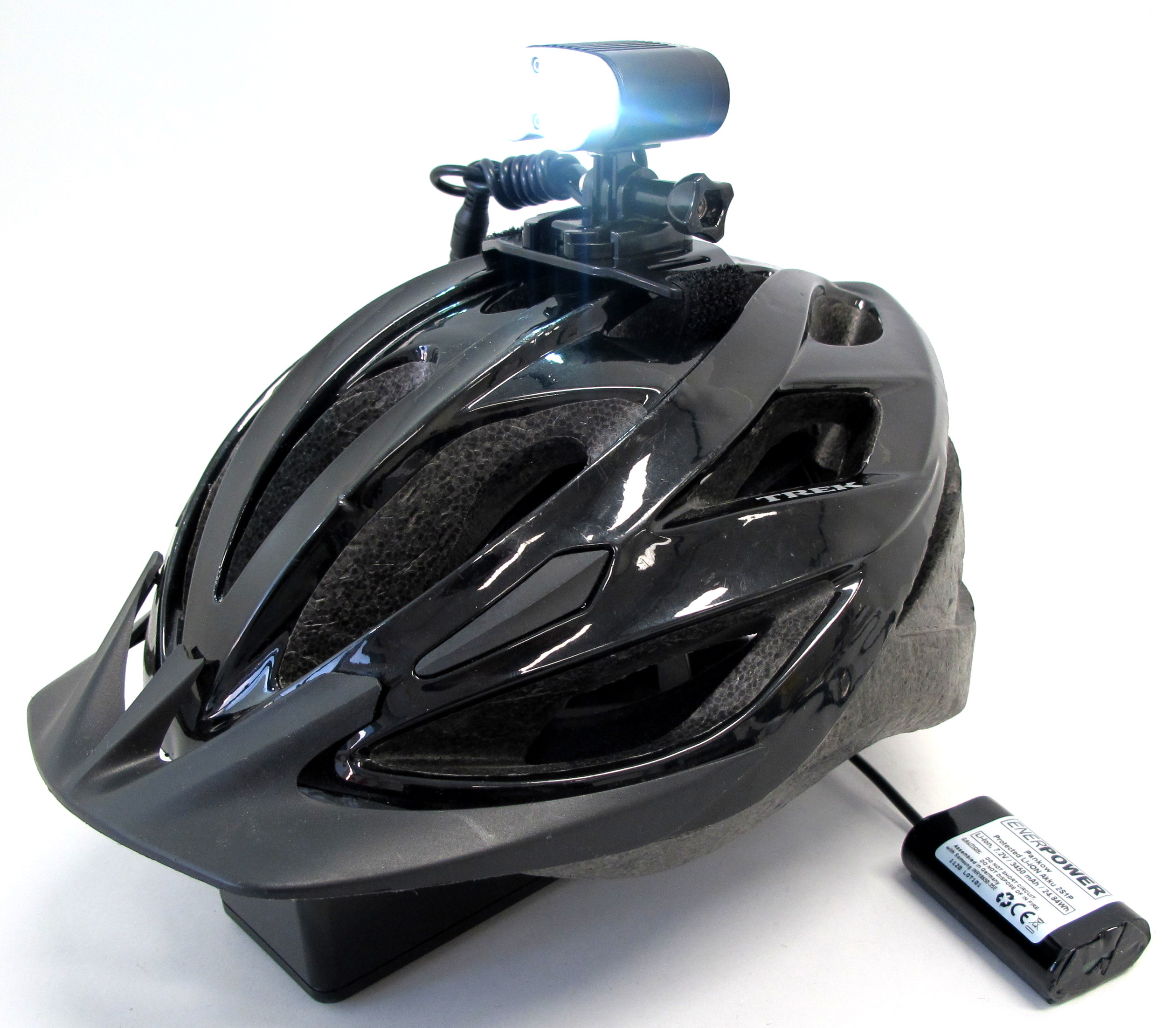 Enerpower EAGLE  Two CREE XM-L2 U2 helmet lamp 2200 lumens GoPro Version