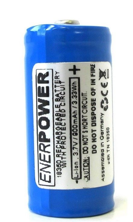 ENERpower Battery 3.6V 850mAh Button-Top 18350