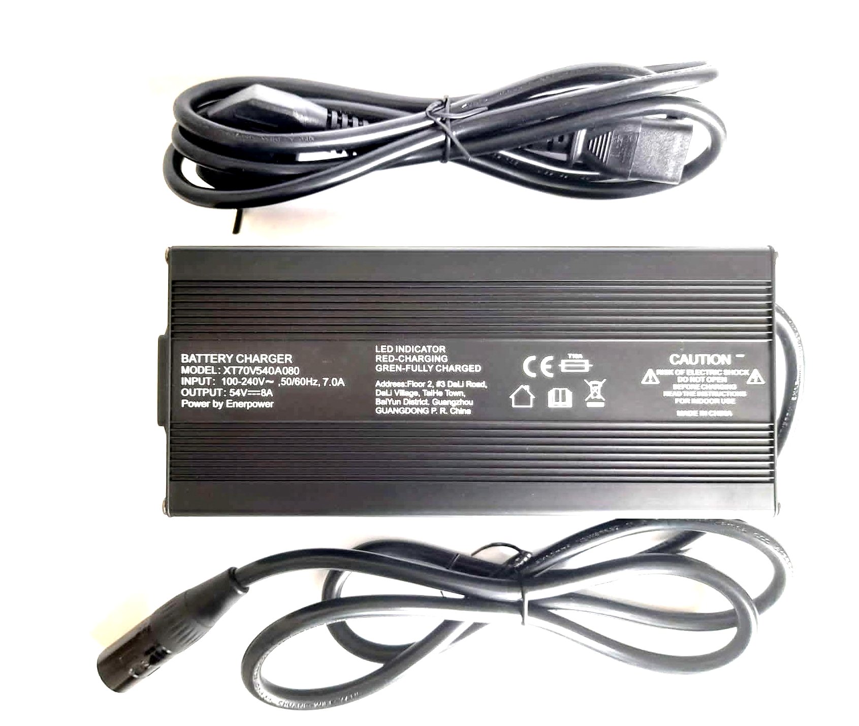 8A XT70 Charger 54V 8A  for 36V Batteries LiFePo4 With Fan 