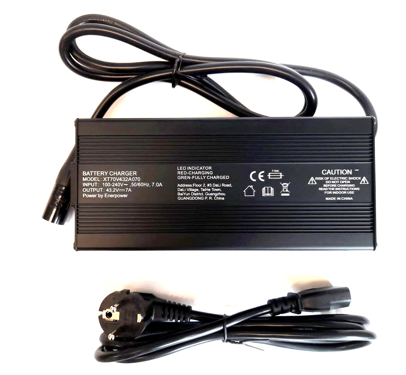 7A XT70 Charger 43.2V 7A  for 36V Batteries Li-Ion With Fan 