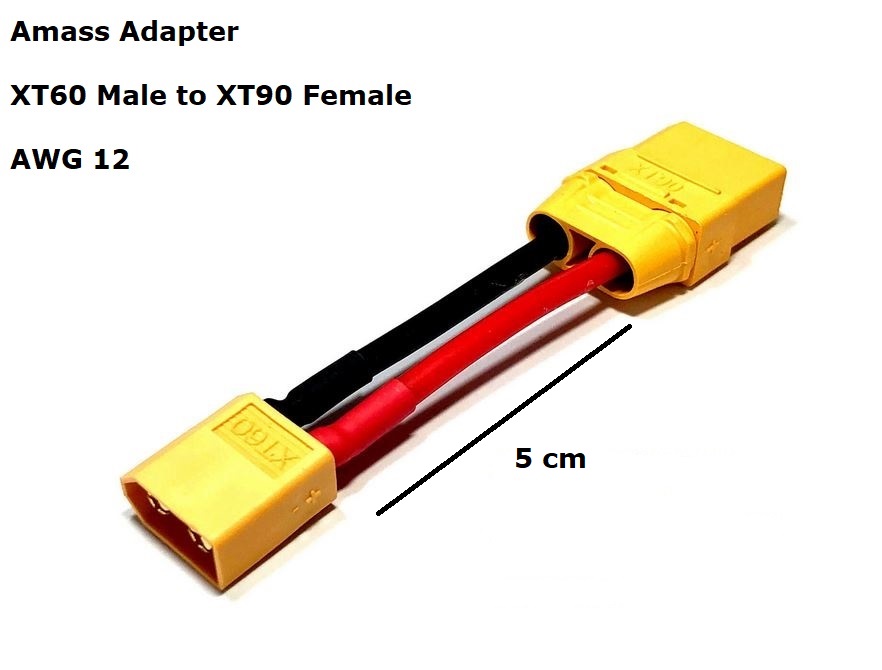 Adapter XT-60 male to XT-90 Female (5 cm)