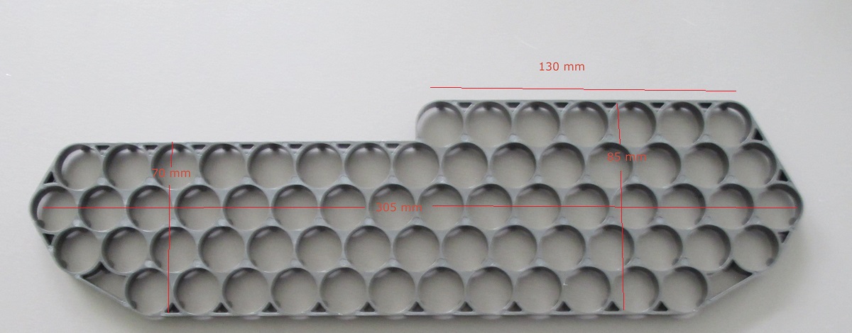 Cavity for 65 cells 18 mm Diameter Type Hailong